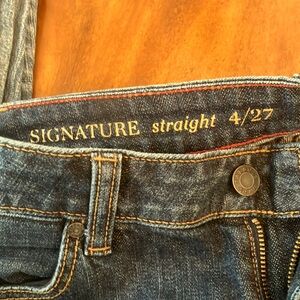 Signature straight jeans